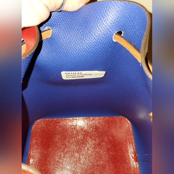 Dooney & Bourke Red Leather Drawstring Crossbody Bag - Picture 10 of 12